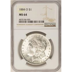 1884-O $1 Morgan Silver Dollar Coin NGC MS64
