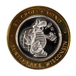 .999 Fine Silver St. Croix Casino Turtle Lake $10 Limited Edition Gaming Token