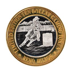 .999 Silver Hilton Reno, Nevada $10 Casino Limited Edition Gaming Token
