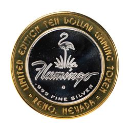 .999 Fine Silver Flamingo Reno, Nevada $10 Limited Edition Gaming Token