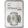 Image 1 : 1900 $1 Morgan Silver Dollar Coin NGC MS63