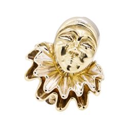14KT Yellow and White Gold Crying Harlequin Pin/Pendant