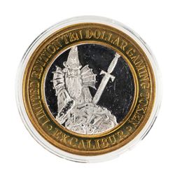 .999 Silver Excalibur Las Vegas, NV $10 Casino Limited Edition Gaming Token