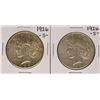 Image 1 : Lot of (2) 1926-S $1 Peace Silver Dollar Coins