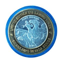 .999 Silver Sierra Sid's Sparks, NV $10 Limited Edition Casino Gaming Token