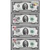 Image 1 : Lot of (4) Consecutive 1976 $2 Federal Reserve Notes Dallas First Day Stamps