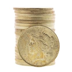 Roll of (20) Brilliant Uncirculated 1922 $1 Peace Silver Dollar Coins