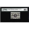 Image 1 : March 3, 1863 Five Cents Third Issue Fractional Currency Note PMG Choice Unc. 64EPQ