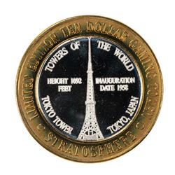 .999 Silver Stratosphere Las Vegas, NV $10 Casino Limited Edition Gaming Token