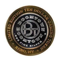 .999 Fine Silver Boomtown Reno, Nevada $10 Limited Edition Gaming Token