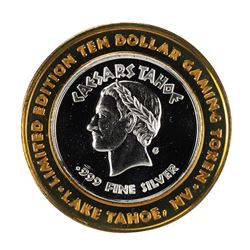 .999 Silver Caesars Palace Lake Tahoe, NV $10 Casino Limited Edition Gaming Token
