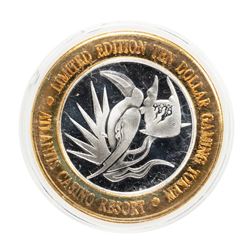 .999 Fine Silver Atlantis Casino & Resort Reno, NV $10 Limited Edition Gaming Token
