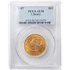 Image 1 : 1907 $10 Liberty Head Eagle Gold Coin PCGS AU58