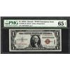 Image 1 : 1935A $1 Hawaii Silver Certificate WWII Emergency Note PMG Gem Uncirculated 65EPQ