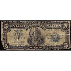 1899 $5 Indian Chief Silver Certificate Note