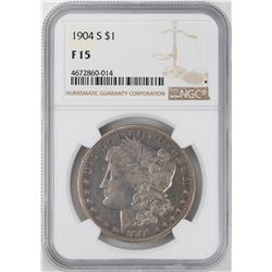 1904-S $1 Morgan Silver Dollar Coin NGC F15