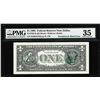 Image 1 : 1995 $1 Federal Reserve Note Overprint on Back ERROR PMG Choice Very Fine 35
