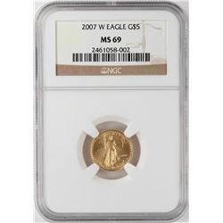 2007-W $5 American Gold Eagle Coin NGC MS69