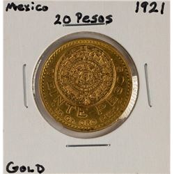 1921 Mexico 20 Pesos Gold Coin