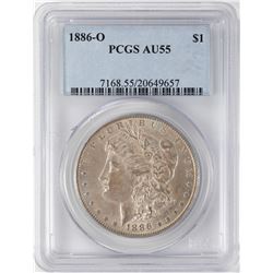 1886-O $1 Morgan Silver Dollar Coin PCGS AU55