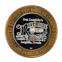 .999 Silver Riverside Resort Hotel & Casino $10 Casino Limited Edition Gaming Token