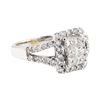 Image 1 : 14KT White Gold 1.00 ctw Diamond Ring