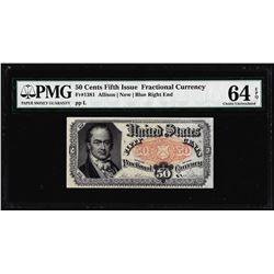 1874 50 Cent Fifth Issue Fractional Currency Note PMG Choice Uncirculated 64EPQ