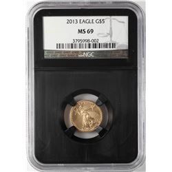 2013 $5 American Gold Eagle Coin NGC MS69