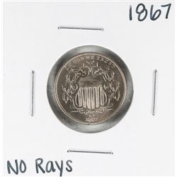 1867 No Rays Shield Nickel Coin