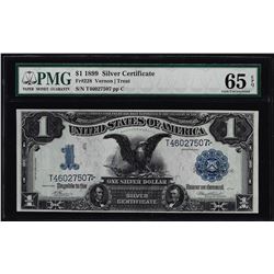 1899 $1 Black Eagle Silver Certificate Note Fr.228 PMG Gem Uncirculated 65EPQ