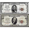 Image 1 : Set of 1929 $5/$10 United States NB Portland, OR CH# 4514 National Currency Notes
