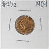 Image 1 : 1909 $2 1/2 Indian Head Quarter Eagle Gold Coin