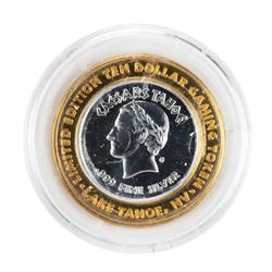 .999 Fine Silver Caesars Tahoe Lake Tahoe, Nevada $10 Limited Edition Gaming Token