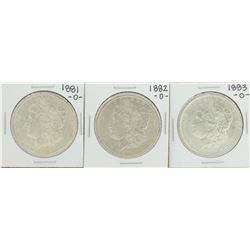 Lot of 1881-O to 1883-O $1 Morgan Silver Dollar Coins