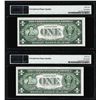 Image 2 : (2) Consecutive 1935G $1 Silver Certificate STAR Notes PMG Choice Uncirculated 64EPQ