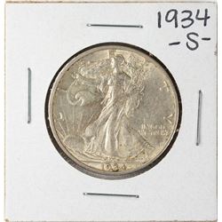 1934-S Walking Liberty Half Dollar Coin