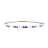 Image 1 : 18KT White Gold 1.00 ctw Sapphire and Diamond Bangle Bracelet
