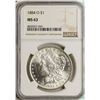 Image 1 : 1884-O $1 Morgan Silver Dollar Coin NGC MS63
