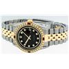 Image 5 : Rolex Mens Two Tone 14K Black String Diamond Lugs & Ruby Datejust Wristwatch