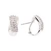 Image 2 : 18KT White Gold 1.13 ctw Diamond Earrings