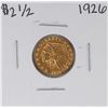 Image 1 : 1926 $2 1/2 Indian Head Quarter Eagle Gold Coin