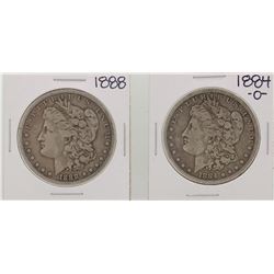 1884-O & 1888 $1 Morgan Silver Dollar Coins