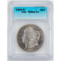 1904-O $1 Morgan Silver Dollar Coin ICG MS63 PL