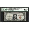Image 1 : 1935A $1 Hawaii Silver Certificate WWII Emergency Note PMG Gem Uncirculated 66EPQ