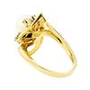 Image 3 : 14KT Yellow Gold 0.40 ctw Diamond and Pearl Ring