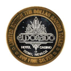 .999 Silver Eldorado Hotel and Casino $10 Casino Gaming Token Limited Edition