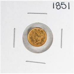 1851 Type 1 $1 Liberty Head Gold Dollar Coin