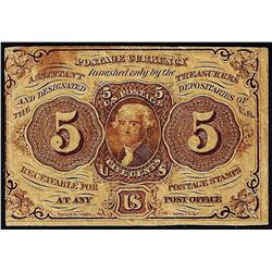 July 17, 1862 First Issue Five Cent Fractional Currency Note