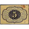 Image 2 : July 17, 1862 First Issue Five Cent Fractional Currency Note