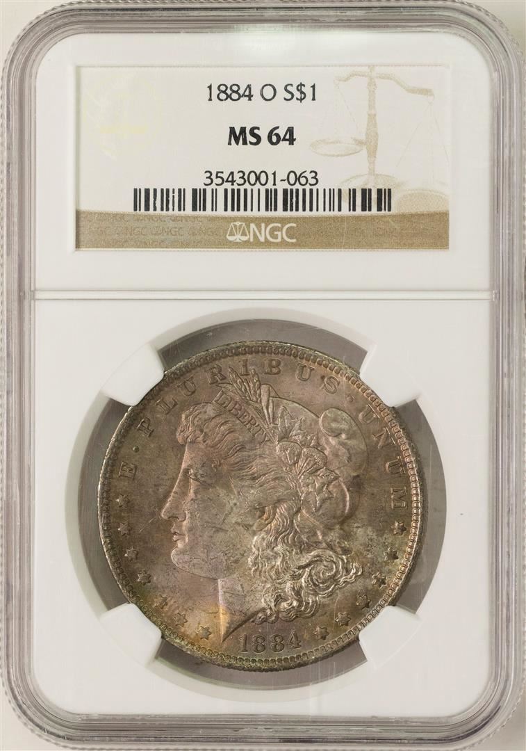 NGC Morgan Silver Dollar PLUS 1884-O MS64+
